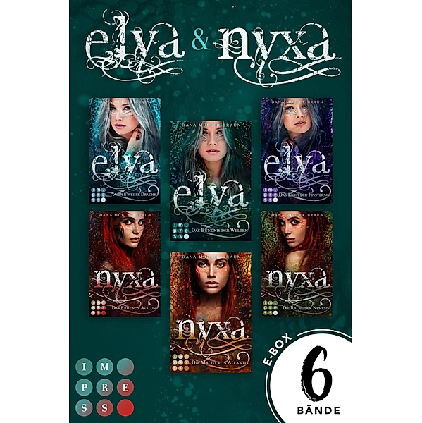 »Elya« & »Nyxa«: Zwei Trilogien in einer Mega-E-Box, Dana Müller-Braun