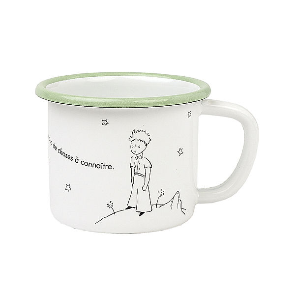 Petit jour Emaille-Tasse DER KLEINE PRINZ in weiß/grün