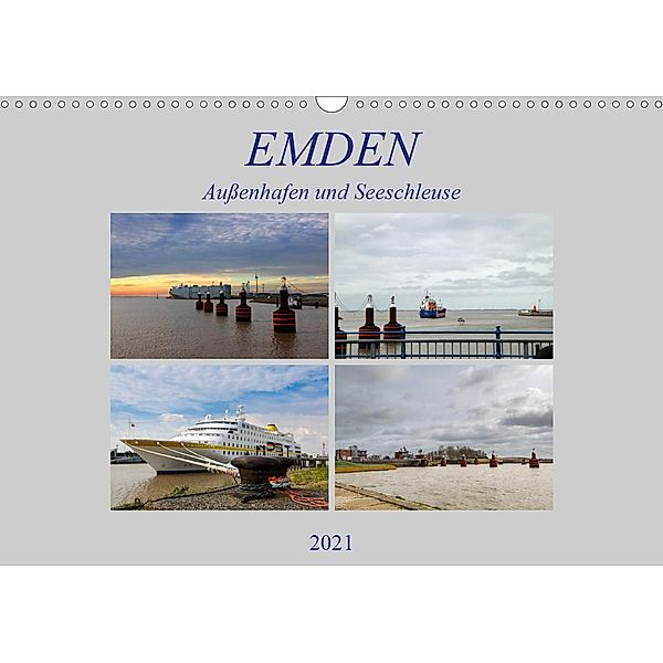 Emden - Außenhafen und Seeschleuse (Wandkalender 2021 DIN A3 quer), Rolf Pötsch