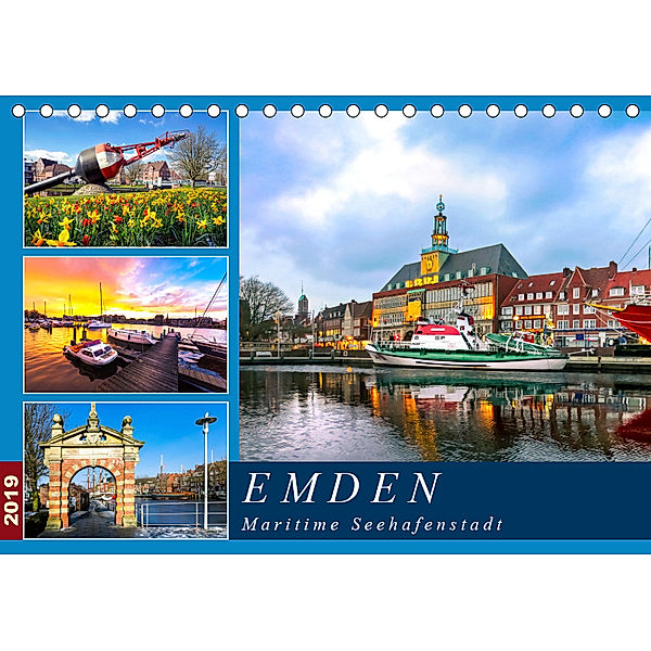 EMDEN maritime Seehafenstadt (Tischkalender 2019 DIN A5 quer), Andrea Dreegmeyer