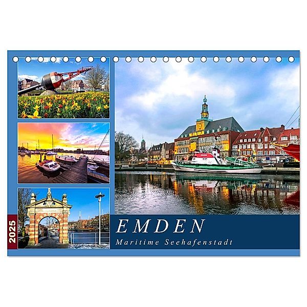 EMDEN maritime Seehafenstadt (Tischkalender 2025 DIN A5 quer), CALVENDO Monatskalender, Calvendo, Andrea Dreegmeyer