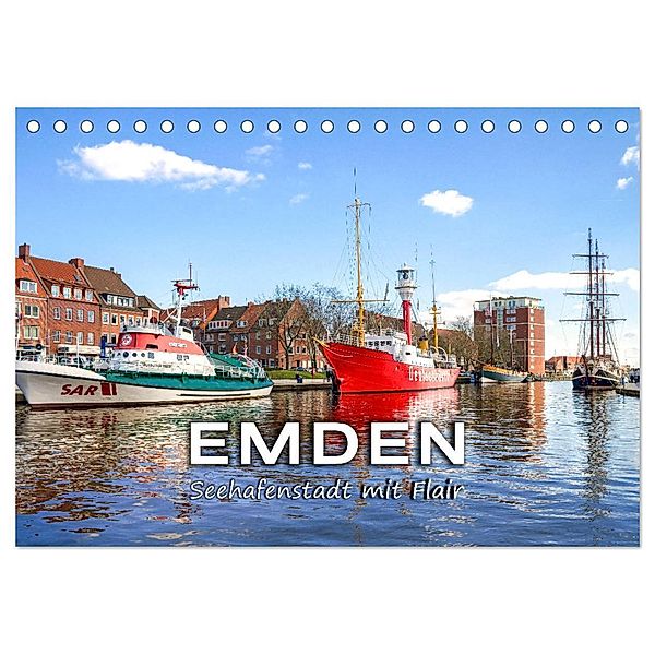 EMDEN Seehafenstadt mit Flair (Tischkalender 2024 DIN A5 quer), CALVENDO Monatskalender, Andrea Dreegmeyer