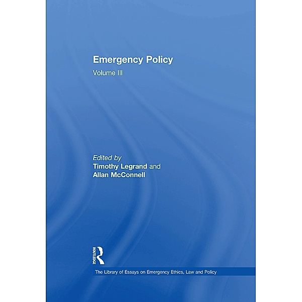 Emergency Policy, Allan McConnell