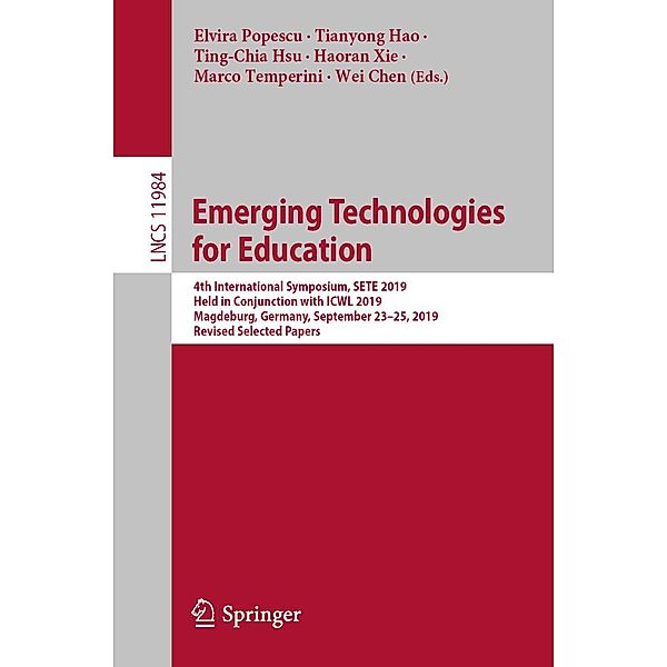 Emerging Technologies for Education / Lecture Notes in Computer Science Bd.11984