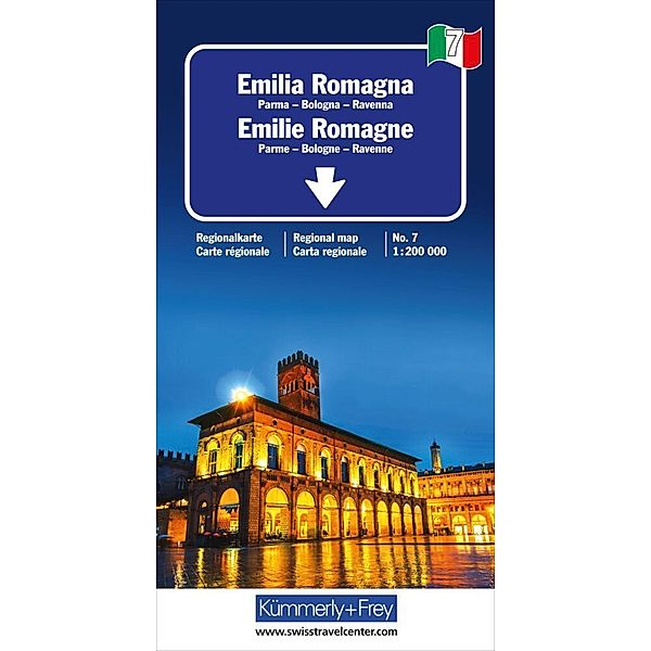 Emilia-Romagna Nr. 07 Regionalkarte Italien 1:200 000