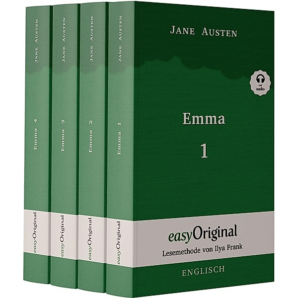 Emma - Teile 1-4 (Buch + Audio-Online) - Lesemethode von Ilya Frank - Zweisprachige Ausgabe Englisch-Deutsch, Jane Austen