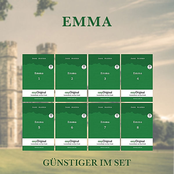 Emma - Teile 1-8 (Buch + 8 MP3 Audio-CDs) - Lesemethode von Ilya Frank - Zweisprachige Ausgabe Englisch-Deutsch, m. 8 Audio-CD, m. 8 Audio, m. 8 Audio, 8 Teile, Jane Austen