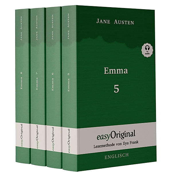 Emma - Teile 5-8 (Buch + 4 MP3 Audio-CDs) - Lesemethode von Ilya Frank - Zweisprachige Ausgabe Englisch-Deutsch, m. 4 Audio-CD, m. 4 Audio, m. 4 Audio, 4 Teile, Jane Austen