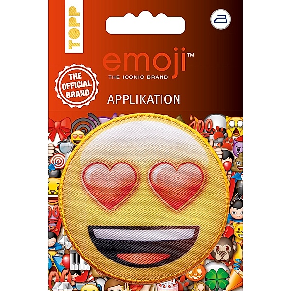 Emoji Applikation Lachen mit Herzaugen