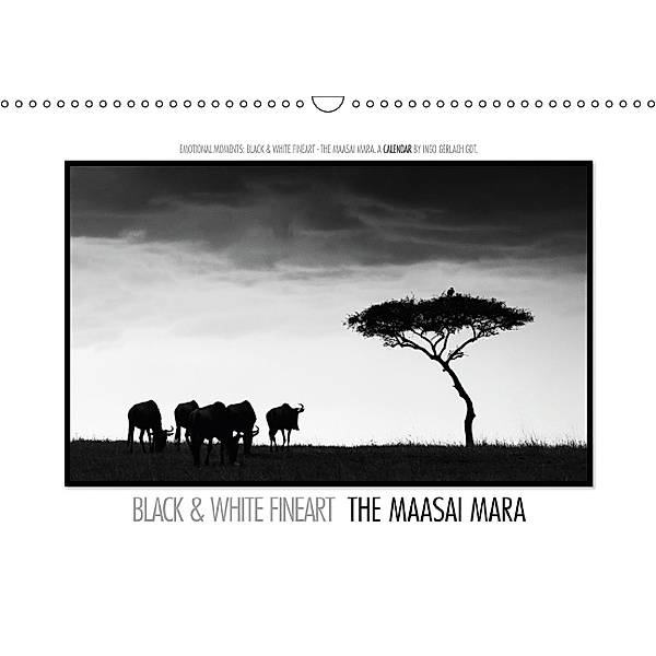 Emotional Moments: Black & White Fineart - the Maasai Mara. UK-Version (Wall Calendar 2014 DIN A3 Landscape), Ingo Gerlach