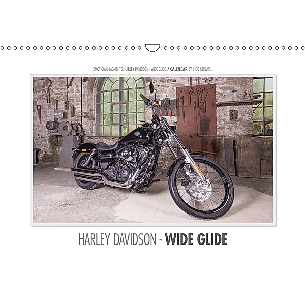 Emotional Moments: Harley Davidson - Wide Glide. UK-Version (Wall Calendar 2018 DIN A3 Landscape), Ingo Gerlach