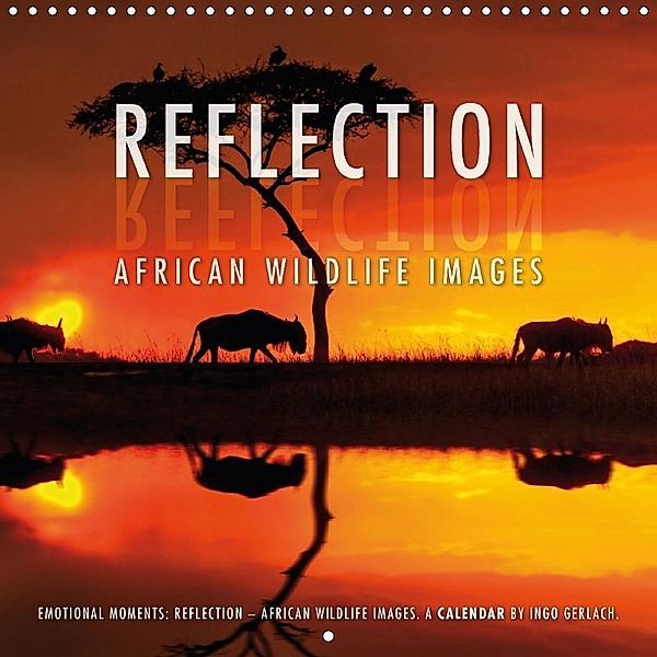 Emotional Moments: Reflection - African Wildlife images (Wall Calendar 2018 300 × 300 mm Square), Ingo Gerlach