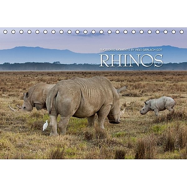 Emotional Moments: Rhinos UK Version (Table Calendar 2014 DIN A5 Landscape), Ingo Gerlach