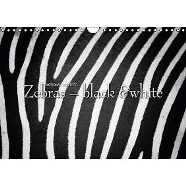 Emotional Moments: Zebras - black & white UK Version (Wall Calendar 2015 DIN A4 Landscape), Ingo Gerlach