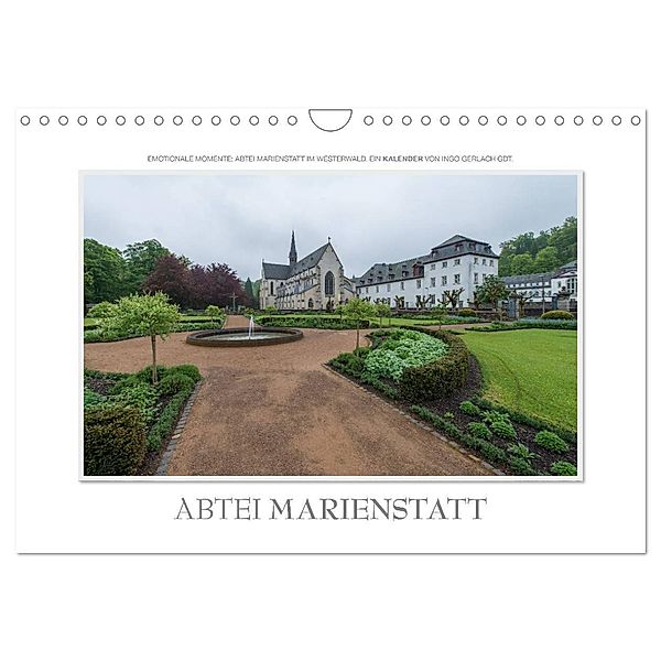 Emotionale Momente: Abtei Marienstatt im Westerwald (Wandkalender 2024 DIN A4 quer), CALVENDO Monatskalender, Ingo Gerlach GDT