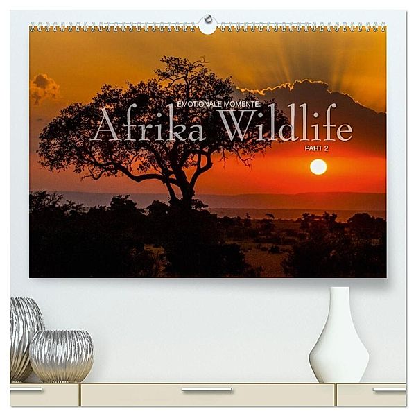 Emotionale Momente: Afrika Wildlife Part 2 / CH-Version (hochwertiger Premium Wandkalender 2024 DIN A2 quer), Kunstdruck in Hochglanz, Ingo Gerlach GDT