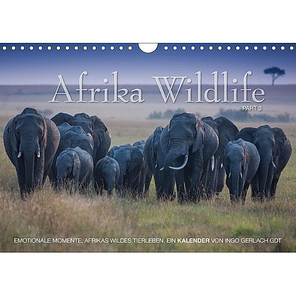 Emotionale Momente: Afrika Wildlife. Part 3. / CH-Version (Wandkalender 2017 DIN A4 quer), Ingo Gerlach, Ingo Gerlach GDT