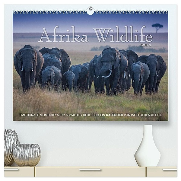 Emotionale Momente: Afrika Wildlife. Part 3. / CH-Version (hochwertiger Premium Wandkalender 2024 DIN A2 quer), Kunstdruck in Hochglanz, Ingo Gerlach GDT