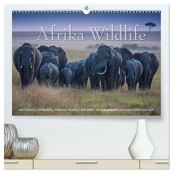 Emotionale Momente: Afrika Wildlife. Part 3. / CH-Version (hochwertiger Premium Wandkalender 2025 DIN A2 quer), Kunstdruck in Hochglanz, Calvendo, Ingo Gerlach GDT
