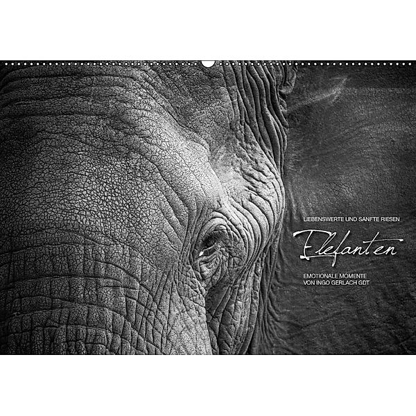 Emotionale Momente: Elefanten in black & white / CH-Version (Wandkalender 2018 DIN A2 quer), Ingo Gerlach, Ingo Gerlach GDT
