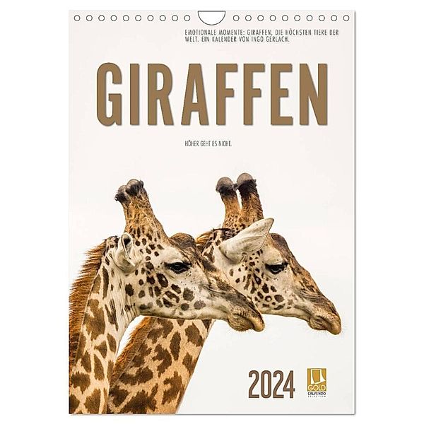 Emotionale Momente: Giraffen, die höchsten Tiere der Welt. (Wandkalender 2024 DIN A4 hoch), CALVENDO Monatskalender, Ingo Gerlach