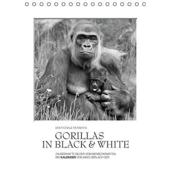 Emotionale Momente: Gorillas in black & white / CH-Version (Tischkalender 2016 DIN A5 hoch), Ingo Gerlach