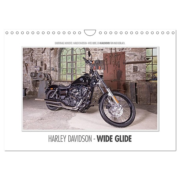 Emotionale Momente: Harley Davidson - Wide Glide (Wandkalender 2024 DIN A4 quer), CALVENDO Monatskalender, Ingo Gerlach