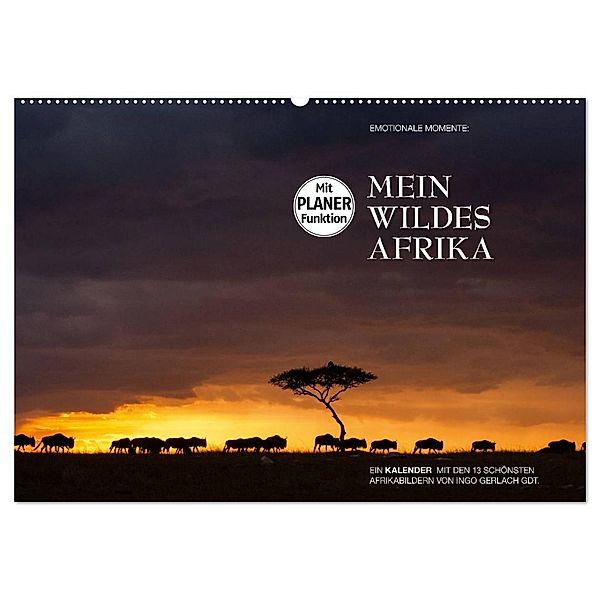 Emotionale Momente: Mein wildes Afrika (Wandkalender 2024 DIN A2 quer), CALVENDO Monatskalender, Ingo Gerlach GDT