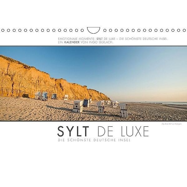 Emotionale Momente: Sylt de Luxe - die schönste deutsche Insel. (Wandkalender 2017 DIN A4 quer), Ingo Gerlach