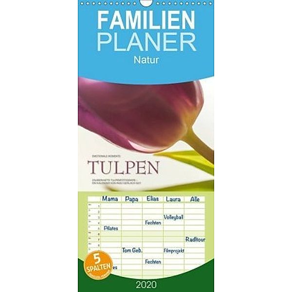Emotionale Momente: Tulpen - Familienplaner hoch (Wandkalender 2020 , 21 cm x 45 cm, hoch), Ingo Gerlach GDT