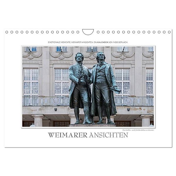 Emotionale Momente: Weimarer Ansichten. (Wandkalender 2024 DIN A4 quer), CALVENDO Monatskalender, Ingo Gerlach