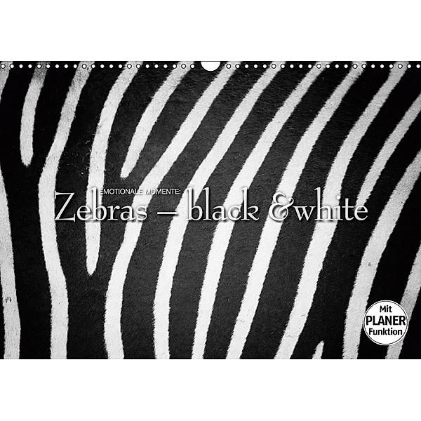 Emotionale Momente: Zebras - black and white. (Wandkalender 2019 DIN A3 quer), Ingo Gerlach