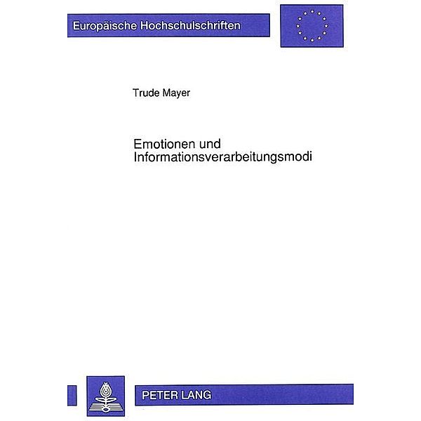 Emotionen und Informationsverarbeitungsmodi, Trude Mayer