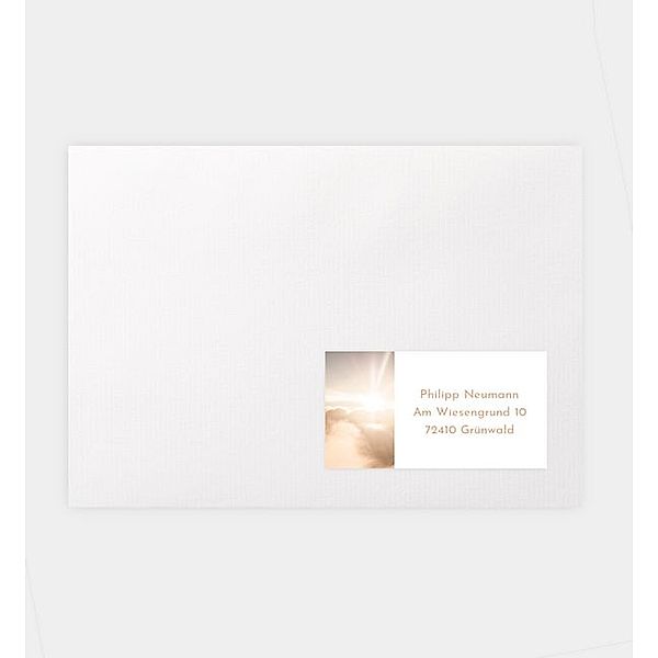 Empfängeraufkleber Abendhimmel · Waldnebel, Empfängeraufkleber (70 x 37mm)
