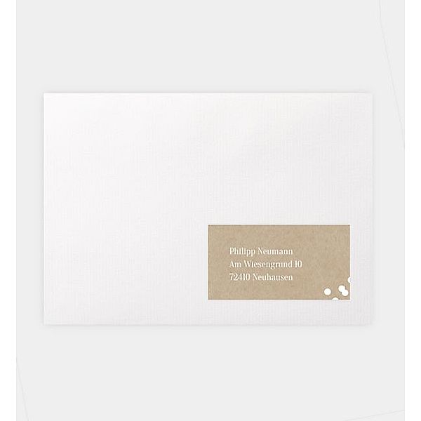 Empfängeraufkleber Golden Confetti · Crafty, Empfängeraufkleber (70 x 37mm)
