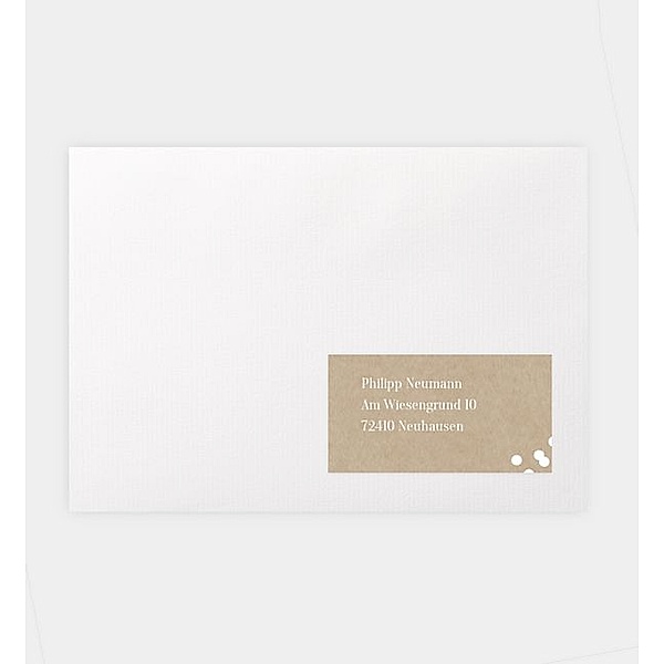 Empfängeraufkleber Golden Confetti · Crafty, Empfängeraufkleber (70 x 37mm)