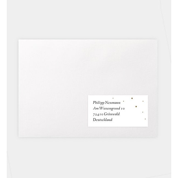 Empfängeraufkleber Schneeflöckchen · Crafty, Empfängeraufkleber (70 x 37mm)