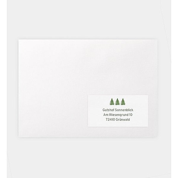 Empfängeraufkleber Weihnachtlicher Dank, Empfängeraufkleber (70 x 37mm)