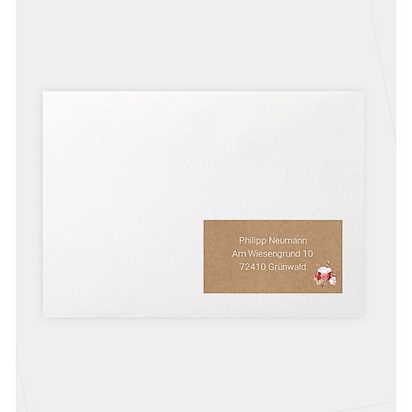 Empfängeraufkleber Weihnachtsbäckerei, Empfängeraufkleber (70 x 37mm)