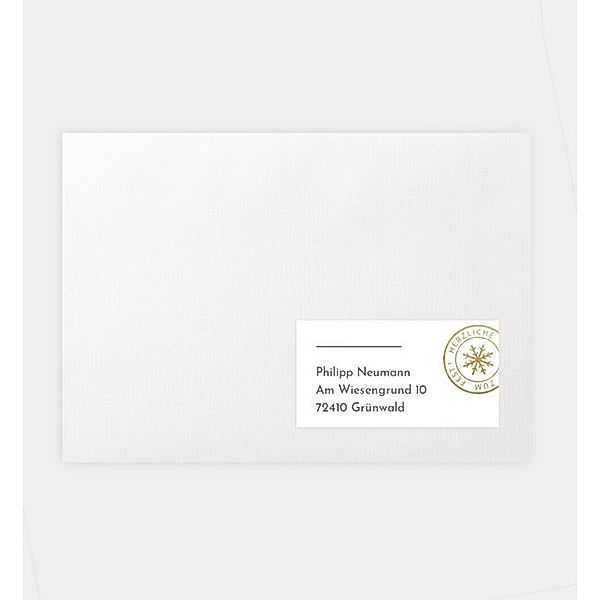 Empfängeraufkleber Weihnachtsbrief, Empfängeraufkleber (70 x 37mm)