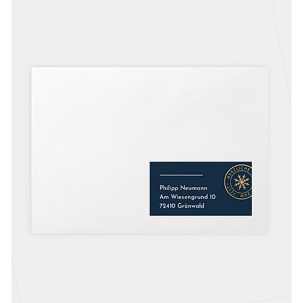 Empfängeraufkleber Weihnachtsbrief, Empfängeraufkleber (70 x 37mm)