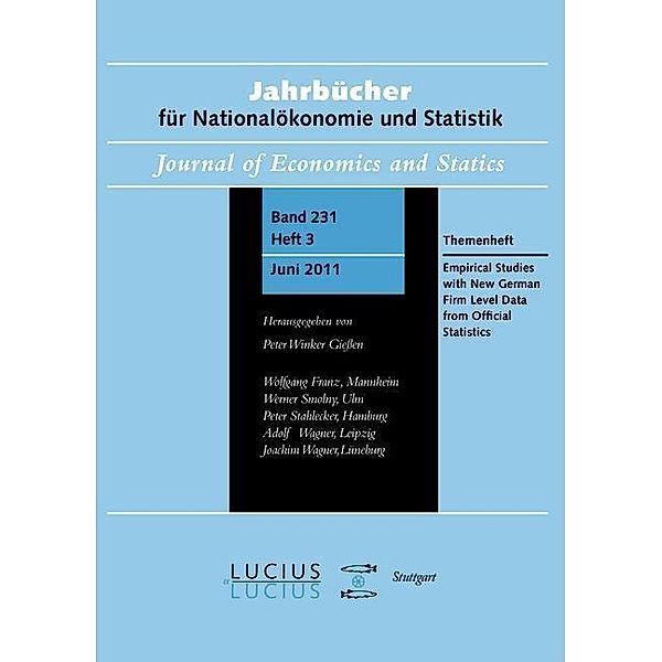 Empirical Studies with New German Firm Level Data from Official Statistics / Jahrbuch des Dokumentationsarchivs des österreichischen Widerstandes