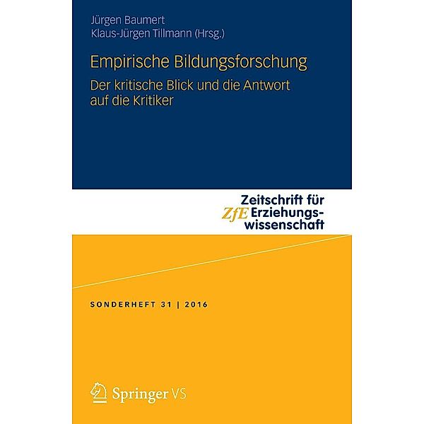 Empirische Bildungsforschung / Zeitschrift für Erziehungswissenschaft - Sonderheft Bd.31