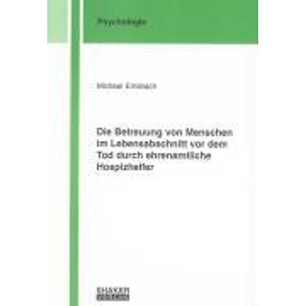 Emsbach, M: Betreuung von Menschen im Lebensabschnitt vor de, Michael Emsbach