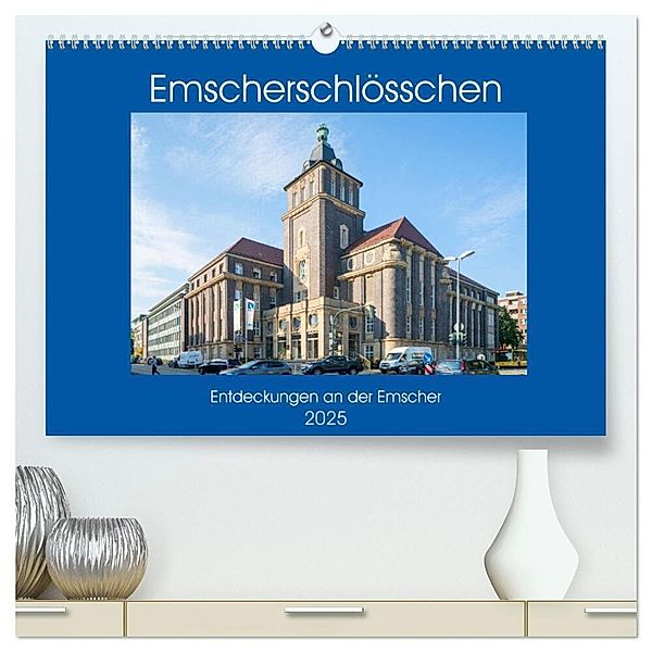 Emscher-Schlösschen (hochwertiger Premium Wandkalender 2025 DIN A2 quer), Kunstdruck in Hochglanz, Calvendo, Bernd Hermann