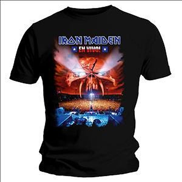 En Vivo! T-Shirt (Blk) (Xl) (M, Iron Maiden