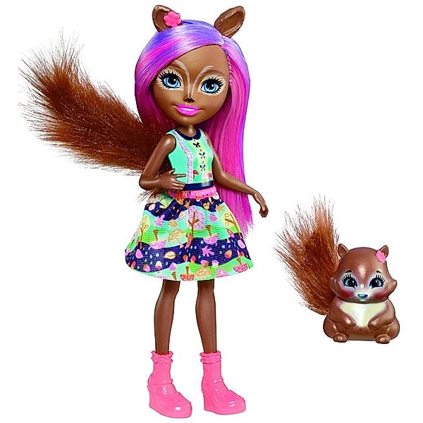 Enchantimals Eichhörnchen-Mädchen Sancha Squirrel Puppe, Enchantimals