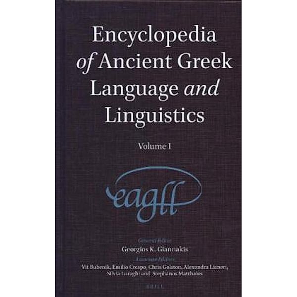Encyclopedia of Ancient Greek Language and Linguistics, 3 Vols.