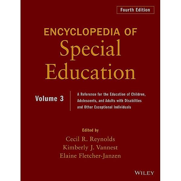 Encyclopedia of Special Education, Volume 3