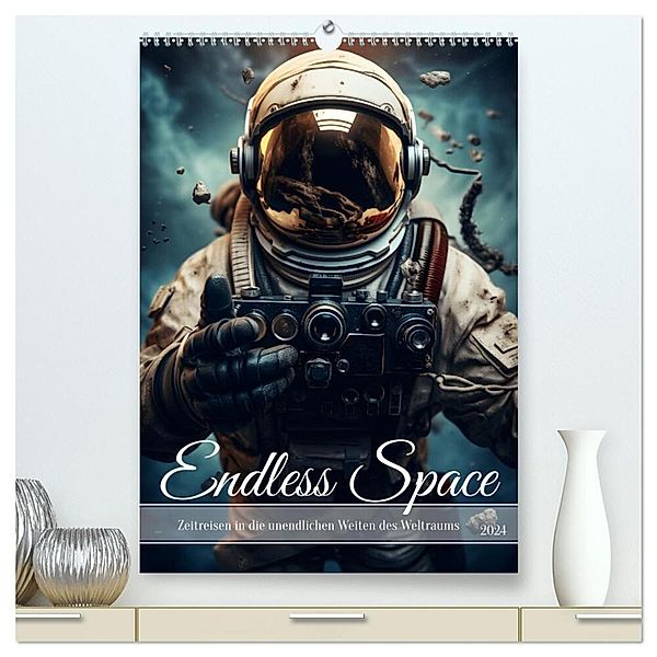 Endless Space - Zeitreisen in die unendlichen Weites des Weltraums (hochwertiger Premium Wandkalender 2024 DIN A2 hoch), Kunstdruck in Hochglanz, HollywayArt